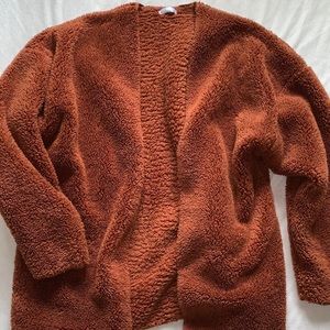 fuzzy teddy bear jacket cardigan